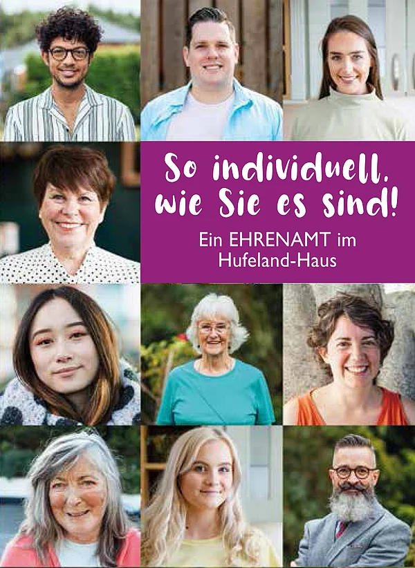 Download des Info-Flyers zum Ehrenamt im Hufeland-Haus, als pdf